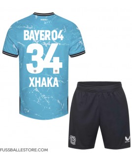 Günstige Bayer Leverkusen Granit Xhaka #34 3rd trikot Kinder 2023-24 Kurzarm (+ Kurze Hosen)